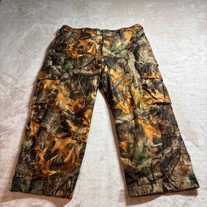Cabelas Advantage Timber Camo Cargo Hunting Pants Insulated Mens 40 Reg